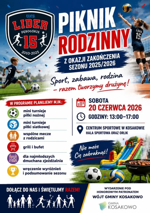 PIKNIK RODZINNY - ZAKOŃCZENIE SEZONU 2025/2026