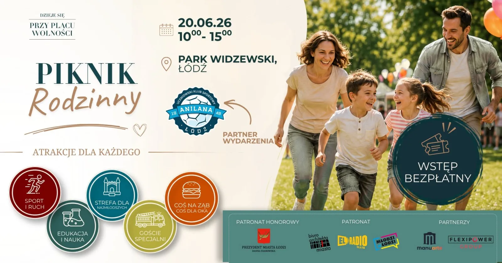 🎈 Wielki Piknik Rodzinny w Parku Widzewskim! ☀️🤸‍♂️
