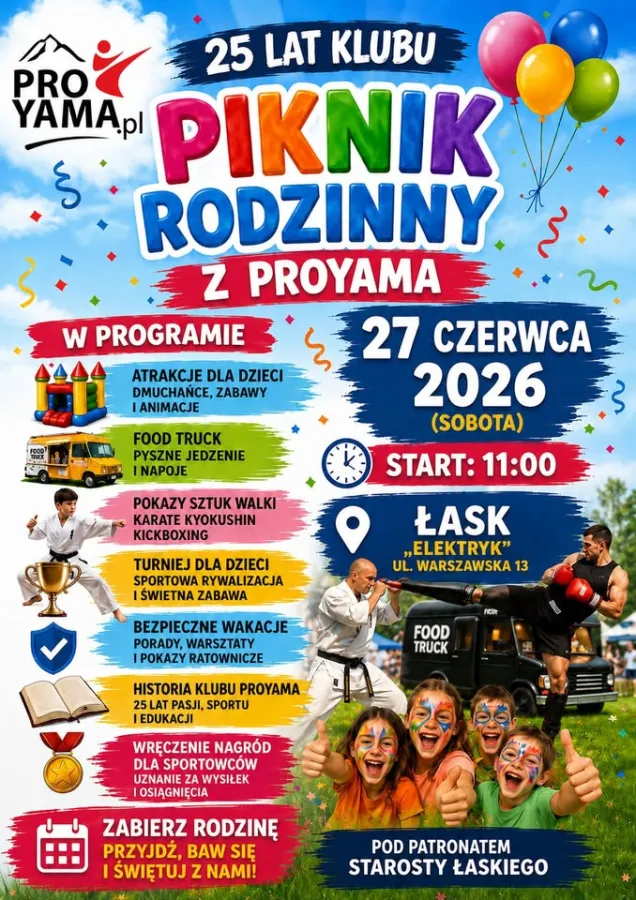 PIKNIK RODZINNY Z PROYAMA – ŚWIĘTUJ Z NAMI 25-LECIE KLUBU!