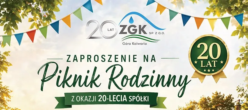 🎉💧 Piknik Rodzinny z okazji 20-lecia ZGK w Górze Kalwarii 💧🎉