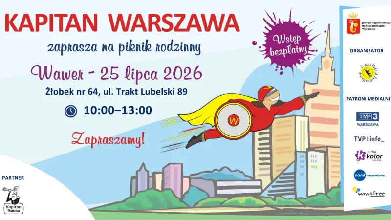 Rodzinny piknik z Kapitanem Warszawa w Wawrze 🎈🥳