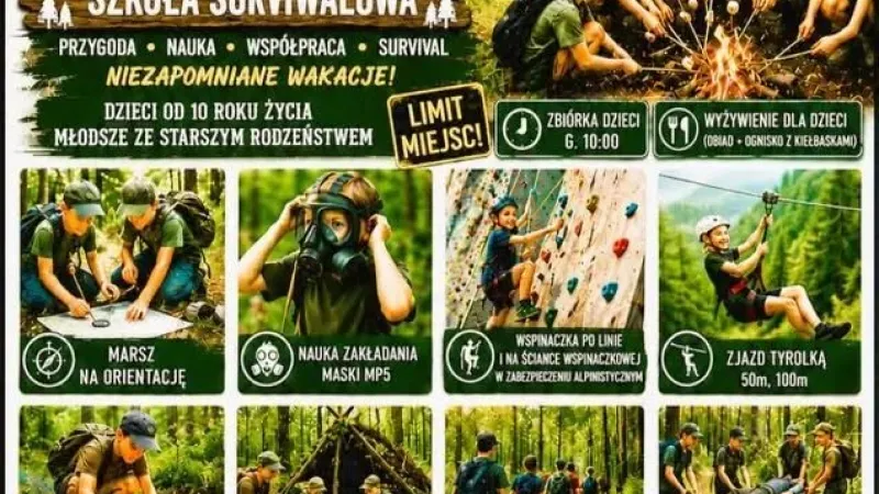 PÓŁKOLONIE DLA DZIECI SURVIWAL Strzelnica GROM Zgórzyńskie